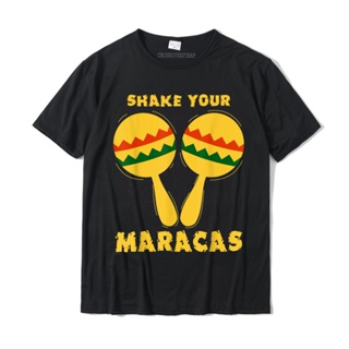 Lyzh เสื้อยืดลําลอง ผ้าฝ้าย แขนสั้น พิมพ์ลาย Cinco De Mayo Shake Your Maracas สําหรับผู้ชาย