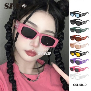 【ขายส่ง】COD (San9) แว่นตากันแดดแฟชั่น กรอบสีดํา ลายตัวอักษร สไตล์ฮิปฮอป สําหรับผู้หญิง