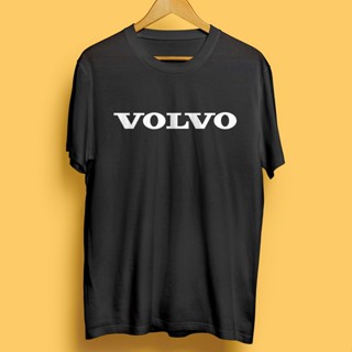 เสื้อยืดสีดำ เสื้อยืดผู้ชาย เสื้อยืด ผ้าฝ้าย พิมพ์ลายโลโก้ Volvo พรีเมี่ยม สําหรับผู้ชาย