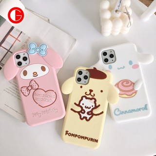 GOODSJ เคสโทรศัพท์ลูกสุนัขน่ารักสําหรับ iphone11 / 12ProMax / 13 / X / 8p / SE2 ซิลิโคนโทรศัพท์ เคสป้องกัน