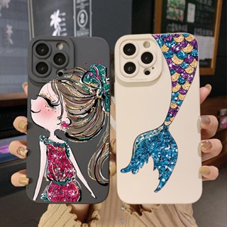 เคสโทรศัพท์มือถือ ขอบสี่เหลี่ยม ลายนางเงือก เด็กผู้หญิง สําหรับ Infinix Hot 20S 20i 30i 9 30 20 Play Smart 6 Plus X6823 Zero 5G 2023