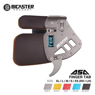 Bicaster Bow Arrow Finger Tab Guard Protection หนังแท้ + อลูมิเนียม S / M / L สําหรับลูกศรยิงธนู แบบดั้งเดิม