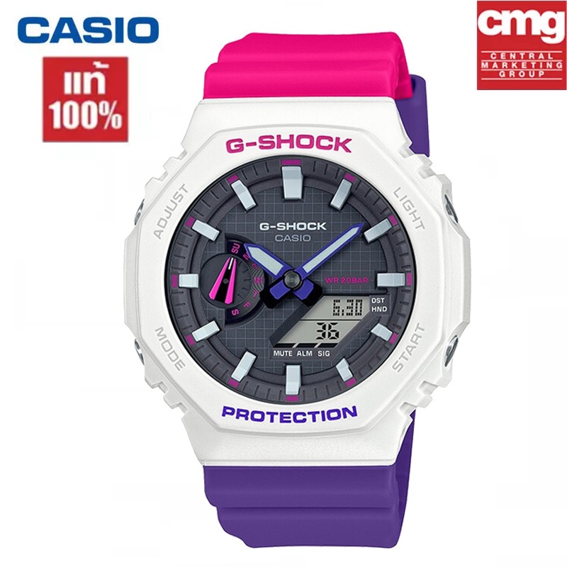 🔥🔥ส่งเร็ว（สิงค้าขายดี）นาฬิกา G-Shock รุ่น GA-2100THB-7A ของแท้ 100%นาฬิกาข้อมือผู้ชาย สายเรซิ่น จัดส่งพร้อมกล่องคู่มือ