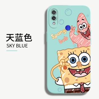 สําหรับ Redmi Note 7 8 9 Pro Max 9S เคสโทรศัพท์ซิลิโคน TPU แบบนิ่ม ลายการ์ตูนสพันจ์บ็อบ กันกระแทก ป้องกันเลนส์