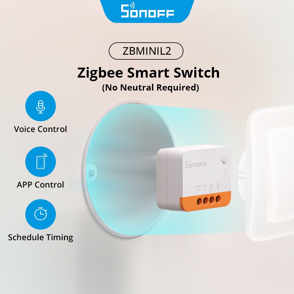 Sonoff ZBMINIL2 Extreme Zigbee Smart Switch ZBMINI L2 (ไม่ต้องใช้เป็นกลาง)