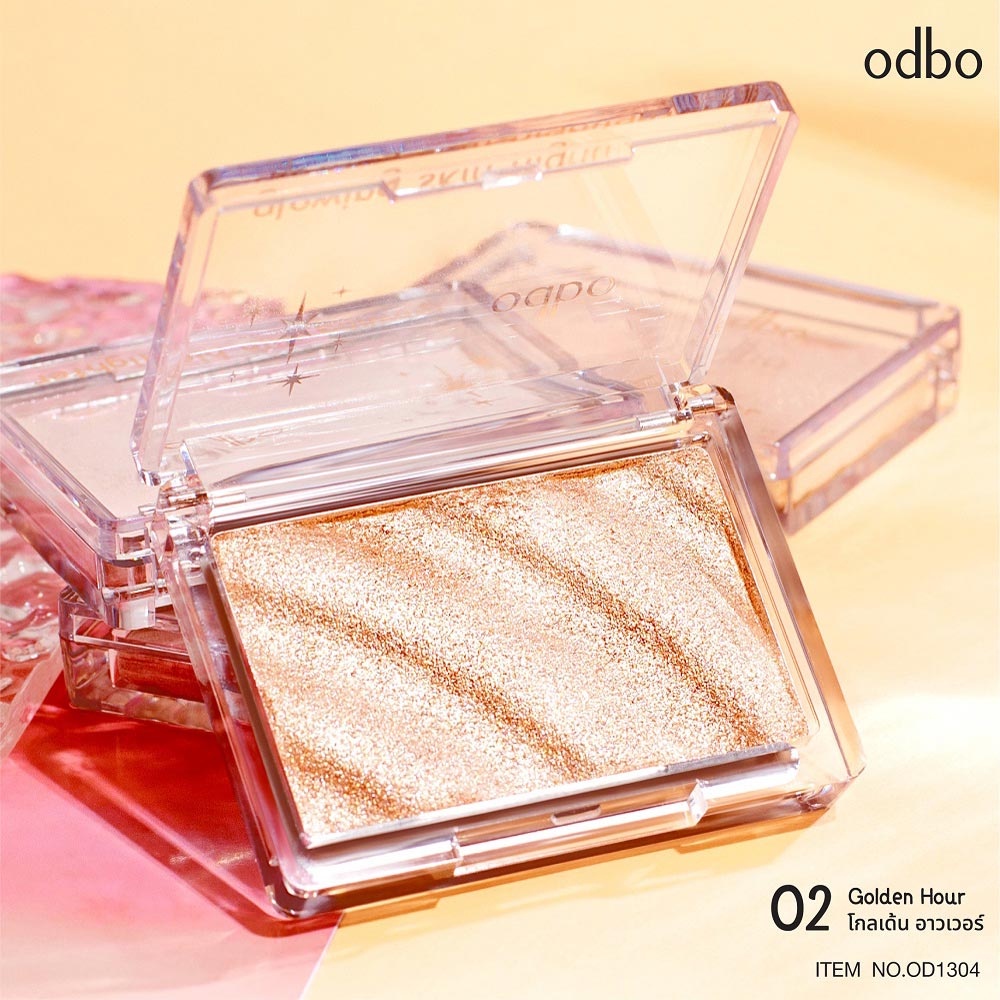 odbo glowing skin highlighter 4.5g.(OD1304) โอดีบีโอ โกลววิ่ง สกิน ไฮไลท์เตอร์ - รูปที่ 4