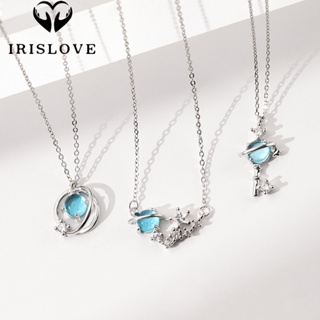 Irislove สร้อยคอ จี้ดาวเคราะห์ ประดับเพทาย แวววาว มีสไตล์ สําหรับผู้หญิง เด็กผู้หญิง หรูหรา แวววาว พวงกุญแจ สร้อยข้อมือ อารมณ์ คอ โซ่ ทุกวัน