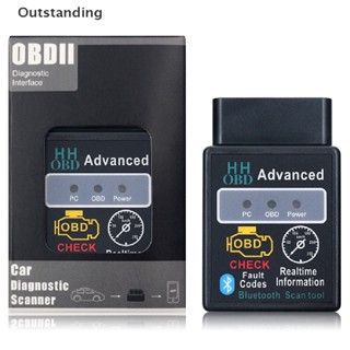 Outstanding HH OBD V2.1 Epistar เครื่องตรวจจับความผิดพลาดของรถยนต์ ELM327 OBD2 เครื่องมือวินิจฉัยรถยนต์ เครื่องมือสแกนไร้สาย สําหรับรถยนต์หลายรุ่น