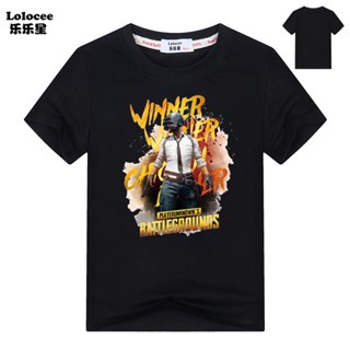 Kids Boys PUBG Video Game T Shirt Winner Chicken Dinner Cotton Summer Tops Tee_02