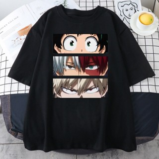 My Hero Academia เสื้อยืดอะนิเมะน่ารักลําลอง Harajuku Tee เสื้อยืดเสื้อผ้าสั้น tshirt สําหรับผู |T~_04