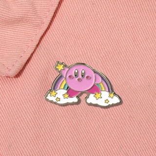 เครื่องประดับ เข็มกลัดโลหะ รูปการ์ตูนอนิเมะ Kirby Enamel Pins Magic Rainbow Star สไตล์ญี่ปุ่น สําหรับแฟนคลับ