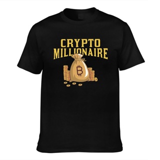 Discount 100% Cotton Designer Sleeves Bitcoin Millionaire Crypto Traders Cryptocurrency Mens Short Sleeve T-shirt_05