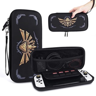 กระเป๋าเคสแข็ง แบบพกพา พร้อมที่เก็บ สําหรับ Nintendo Switch OLED 10 เกม Zelda Eagle Wing