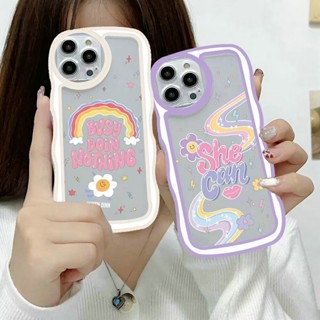 Amk เคสโทรศัพท์มือถือแบบใส กันกระแทก ลายคลื่นสีรุ้ง สําหรับ Tecno Spark Go 2023 Infinix Smart 7 5 hot note 30 30i 12 g96 10 pro 11 20 20s 12i 11s nfc 10s 9 6 4 play 5g STDBL