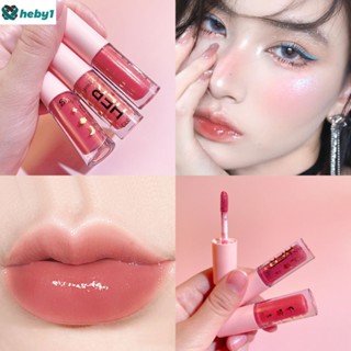 Dragon Ranee Hydrating Lip Tint ลิปสติกกระจก Lip Glaze Moisturizing Lip Gloss เครื่องสำอางติดทนนาน7สี Heby1