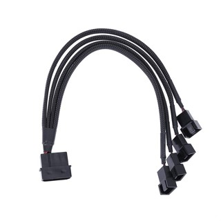 4-pin Molex Male To 2x 4-Pin PWM Male อะแดปเตอร์เชื่อมต่อพัดลม