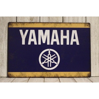 โปสเตอร์โลหะดีบุก สไตล์วินเทจ สําหรับรถจักรยานยนต์ Yamaha