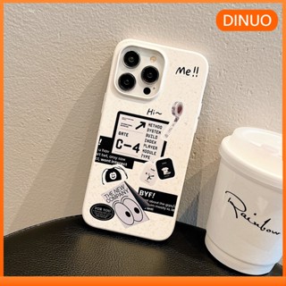 Dinuo- เคสโทรศัพท์มือถือ ลายฉลากภาษาอังกฤษ สไตล์ยุโรป อเมริกัน สําหรับ Apple Iphone 14pro max 13 11 12