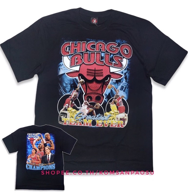 เสื้อยืด chicago bulls champions basketball เสื้อ CHICAGO BULLS basketball เสื้อยืดไซส์ยุโรป