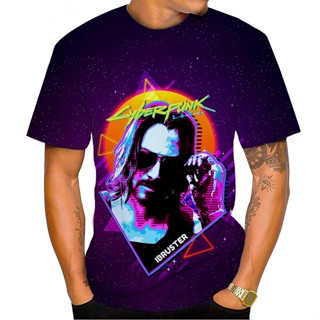 Cyberpunk 2077 3D T-shirt Printing Cool Personality Tops Leisure Trend Short Sleeves_12