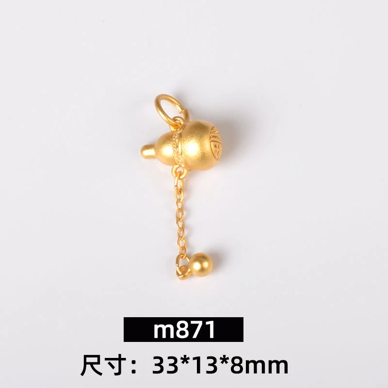 จี้กระดิ่งทรายถักมือ สีทอง สไตล์จีนโบราณ สำหรับสร้อยข้อมือ DIY thumbnail 6