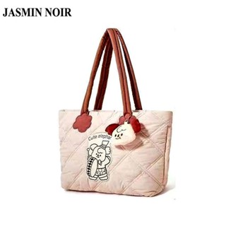 Jasmin NOIR กระเป๋าสะพายไหล่ กระเป๋าถือ ลายสก๊อต สําหรับสตรี