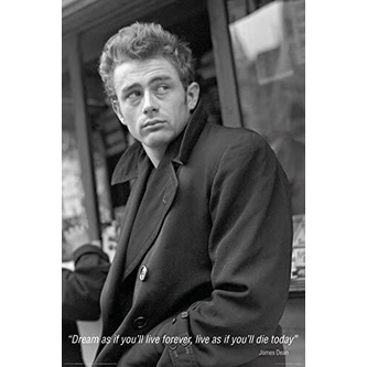 Culturenik James Dean Dream Quote Classic Hollywood Actor Celebrity Poster Print