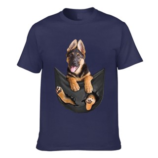 German Shepherd In Pocket Dog Lovers Mens Short Sleeve T-Shirt_02