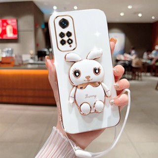 เคสโทรศัพท์มือถือซิลิโคน ลายการ์ตูนกระต่าย 3D พร้อมสายคล้อง สําหรับ Xiaomi Redmi 9 9A Redmi Note 11 Pro Redmi K50 Gaming K40 Gaming Redmi Note 11 11s Note 11 Pro Plus