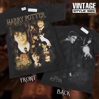 เสื้อยืดผ้าฝ้ายเสื้อยืดผ้าฝ้าย เสื้อ Harrypotter (ป้ายHiptrackมีสีดำให้เลือกสองสี เฟดกับไม่เฟด ทักแชท ตะเข็บเดี่ยวคอหนา)