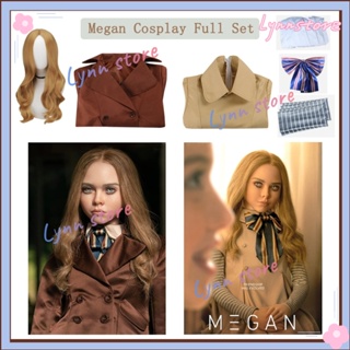 M3gan ชุดคอสเพลย์หุ่นยนต์ และวิกผม Megan Coat AI M3GAN สําหรับผู้ใหญ่