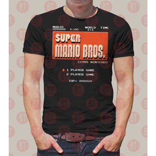 Super nintendo classic games super mario Start Menu Men Unisex Gildan Premium S to 5XL Graphic T-shirt_12