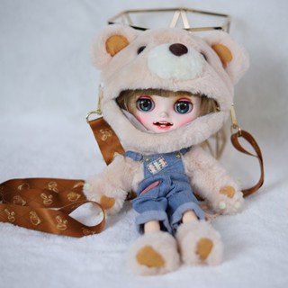 Icy DBS Little Ragdoll เสื้อผ้าตุ๊กตาหมีน่ารัก พร้อมสายคล้องคอ สําหรับ Xiaomi Bear Suit 19 Joints OB24