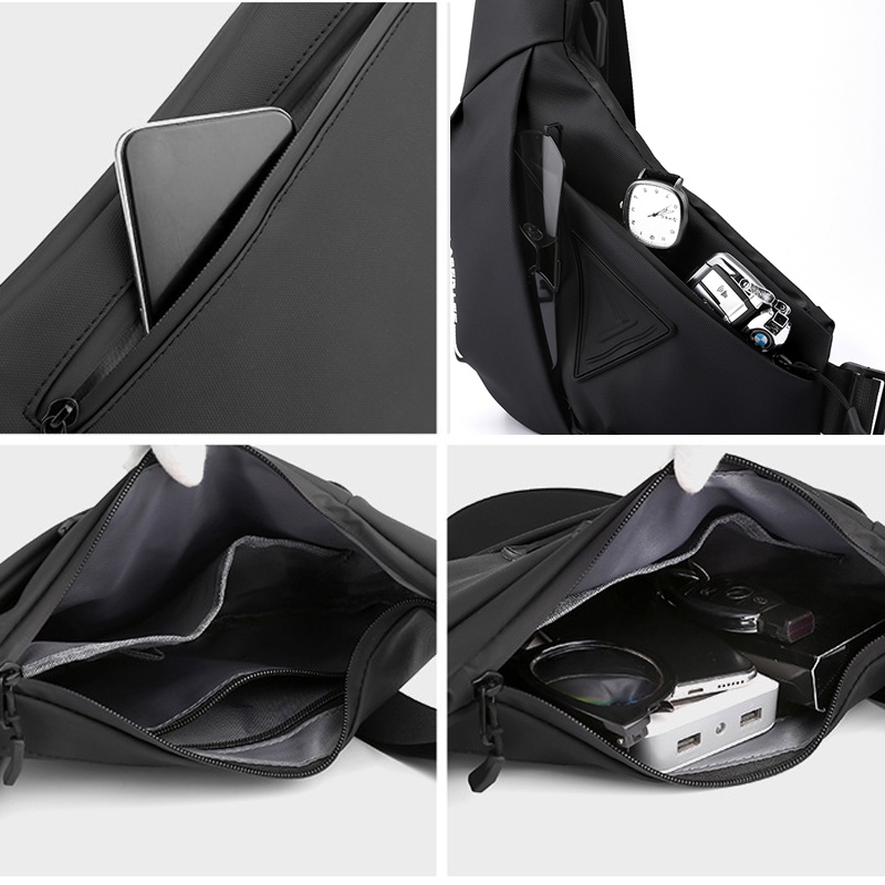 Laber Lee กระเป๋าสะพายไหล่ กระเป๋าคาดอก ผ้าออกซ์ฟอร์ด กันน้ํา อเนกประสงค์ สําหรับผู้ชาย - รูปที่ 6