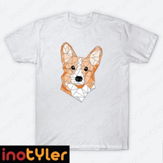 Fawn Cardigan Welsh Corgi Stained Glass Geometric Dog Corgi Breed Fawn Dog Breed T-shirt_04