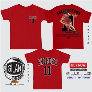 tshirt เสื้อยืด ลายการ์ตูนอนิเมะ Sakazuki SLAM DUNK KAEDE RUKAWA สําหรับเด็ก(S-5XL)