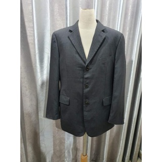 Suit0001 เสื้อสูท นำเข้า มือสอง สีเทาเข้ม TOENGENT อก 42 นิ้ว