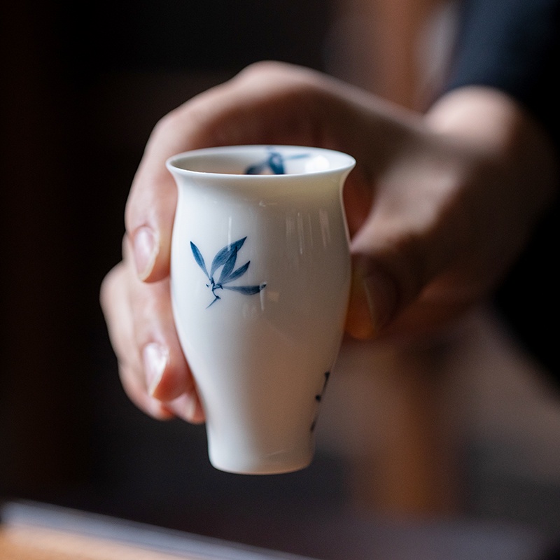 Phalaenopsis Suxin Juxiang Cup [Huayun] เซรามิคมาสเตอร์คัพถ้วยเดียวชุดน้ําชากังฟูถ้วยชาขนาดเล็ก [A00