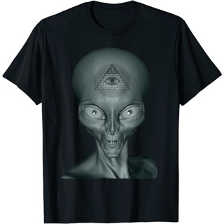 เสื้อยืด  Clothes ALIENATIONS illuminati Alien All Seeing Eye Graphic T-Shirt_02