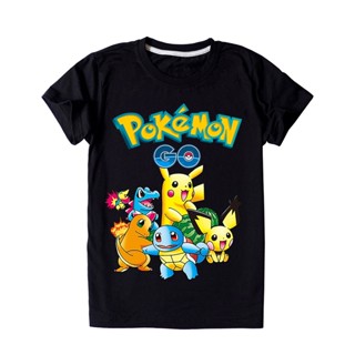 In stock Pokemon Anime Pika Pikachu Boy Men T-shirt unisex tee 100%cotton short sleeved_07