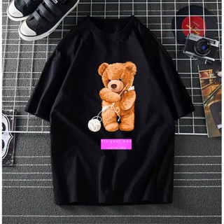 T SHIRT TEDDY BEAR FIX YOUR OWN PROBLEMS TSHIRT WOMEN MEN 100% COTTON BAJU T SHIRT PEREMPUAN LELAKI LENGAN PENDEK K_02