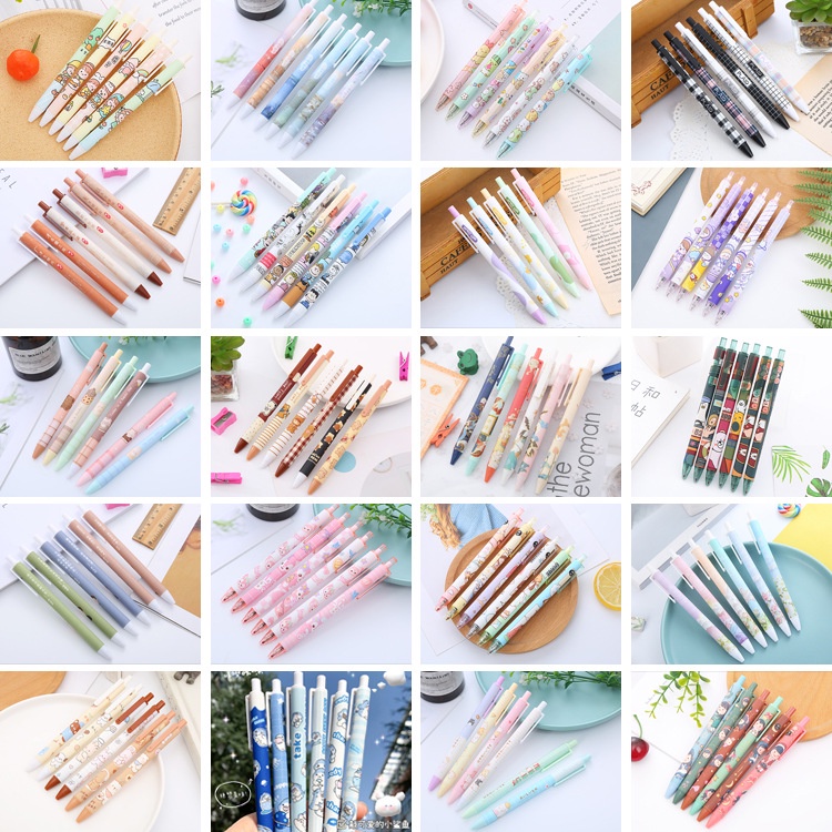 [ลดราคา จํากัดเวลา] ปากกาปุ่มกด หลายแบบ สําหรับนักเรียน สอบ น้ํา ปากกาน่ารัก เครื่องเขียนสํานักงาน ปากกาเป็นกลาง