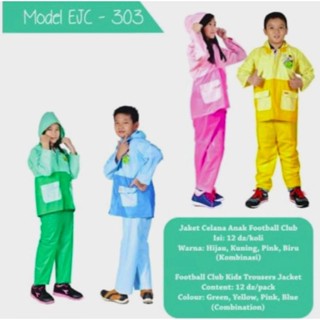 เสื้อแจ็กเก็ตกันฝน Elmondo 302 Nouvo สีสันสดใส สําหรับเด็กผู้ชาย และเด็กผู้หญิง