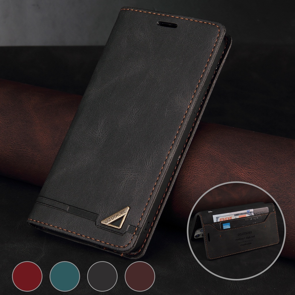 เคส Case for Redmi Note 13 Pro Plus 14 12 Pro+ 5G 14C 13C 12C 11S 11 10S 10C 9s 9 4G เคสฝาพับ เคสเปิดปิด โทรศัพท์หนัง TPU นิ่ม ฝาพับแม่เหล็ก พร้อมช่องใส่บัตร สไตล์เรโทร สําหรับ Leather Flip Cover Magnetic Wallet ฝาพับหนัง