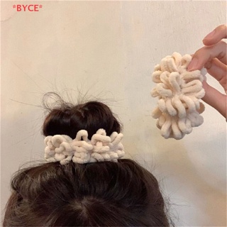 Byce&gt; ใหม่ ยางรัดผมหางม้า แบบนุ่ม ยืดหยุ่น สีพื้น หรูหรา แฟชั่นสําหรับผู้หญิง