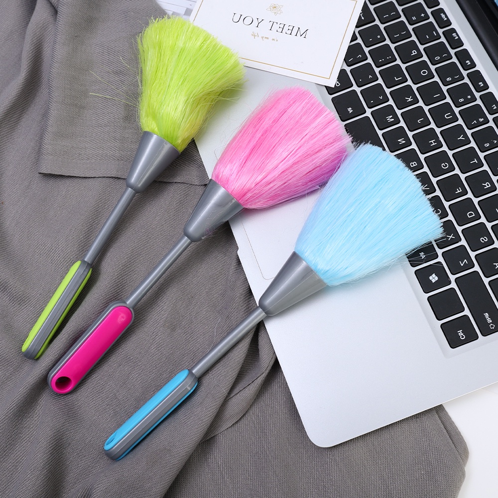 แปรงปัดฝุ่น ไมโครไฟเบอร์ ป้องกันไฟฟ้าสถิตย์ 3 สี สําหรับทําความสะอาดคีย์บอร์ด คอมพิวเตอร์