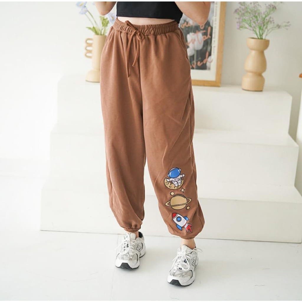 AZFS - ZFS SPACE JOGGER กางเกงผู้หญิง / JOGGER ASTRO FLEECE PANTS SPORTY ผู้หญิง TROUSERS