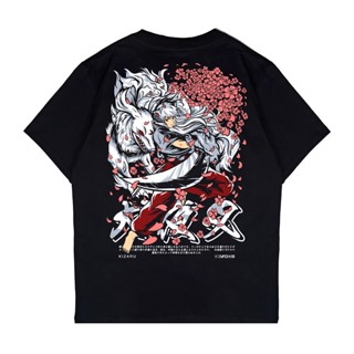 เสื้อยืด ลายการ์ตูนอนิเมะ INUYASHA สีดํา_01