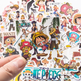 สติกเกอร์ ลายกราฟฟิติ One Piece กันน้ํา สําหรับติดตกแต่งรถเข็น สเก็ตบอร์ด กีตาร์ 10 ชิ้น