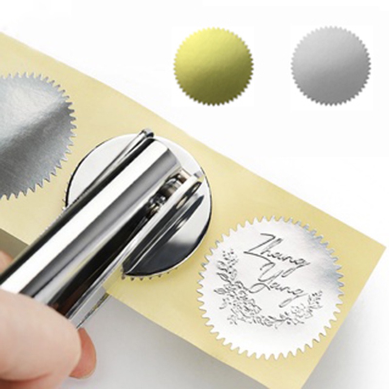 สติกเกอร์ฉลากเลเซอร์ ลายนูน ขนาด 45 มม. สีทอง สําหรับตกแต่งสมุดภาพ ของขวัญ 100 ชิ้น